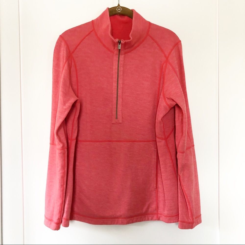 Tommy Bahama Reversible 1/2 Zip Pullover Coral